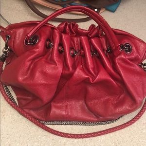 RED EXTRA LARGE Satchel Faux LEATHER BAG